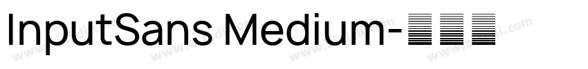 InputSans Medium字体转换